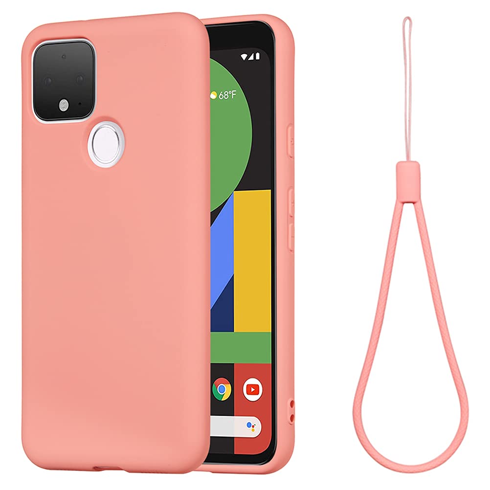 Mikikit Pink Silicone Case for 5, soft Rubber Gel Case Liquid Silicone Cover cute girl Anti-dirty Matte Shockproof Protector for 5