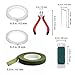 Supla 31 Pack Floral Arrangement Kit Green Brown Clear Floral Tape Waterproof Wire Cutter Stem Wire Floral Wire U Shaped Floral Pins for Bouquet Stem Wrap Florist