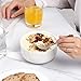 DOWAN Porcelain Cereal Bowls 20 Ounces Snack Bowls White Bowls Set, Dessert Bowls, Soup Bowls, Dishwasher Safe,White
