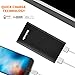 Portable Charger Shinngo 4000mAh Power Bank Ultra Slim External Battery Pack Covered with Aviation Aluminum, Total 3.1A Output and 2A Input,High-Speed Charger for Smartphones and Tablets (Black)