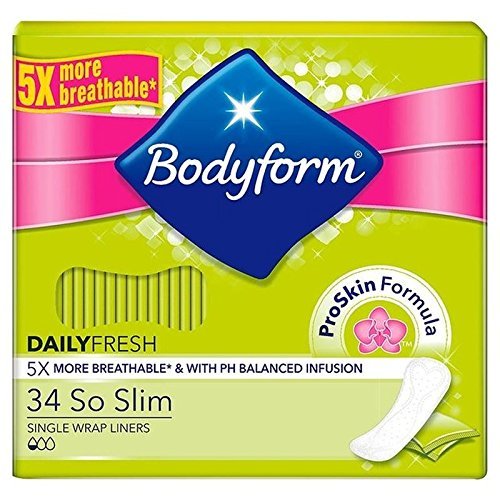 Bodyform Light Liners So Slim Single Wrapped 34 per Pack