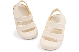 Bellocasa Toddler Girls Boys Jelly Sandals Children's Summer Outdoor Pool Beach Water Shoes Comfort Lightweight Closed Toe Fisherman Sandal for Little Kid