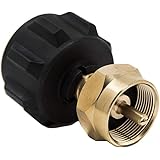 GasOne 50180 Refill Adapter for 1lb Propane Tanks & Fits 20lb Tanks, Black