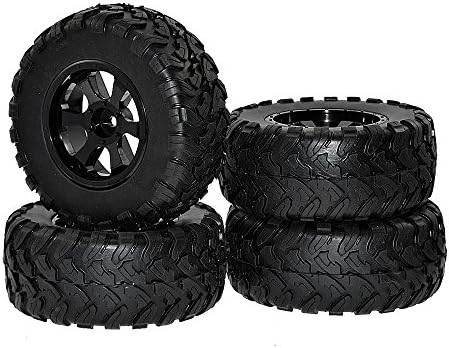RCAIDONG RC 1:10 Short Course Truck Tires Set Tyre Wheel Rim for Traxxas Slash HPI Huanqi/727 Racing 4PCS (B)