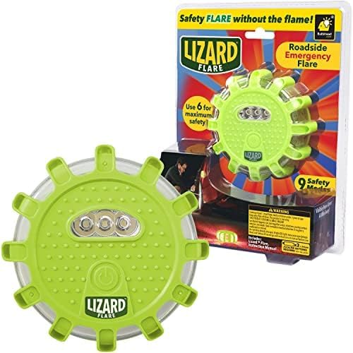 Lizard Flare Flameless LED Road Flares, As Seen On TV Magnetic Safety Flares for Emergency Kit for Vehicles, 15 LED Lights with 9 Safety Modes, DOT Compliant, 1 Count, Holiday Gift (Pack of 8) Image Lizard Flare Flameless LED Road Flares, As Seen On TV Magnetic Safety Flares for Emergency Kit for Vehicles, 15 LED Lights with 9 Safety Modes, DOT Compliant, 1 Count, Holiday Gift (Pack of 8) Image