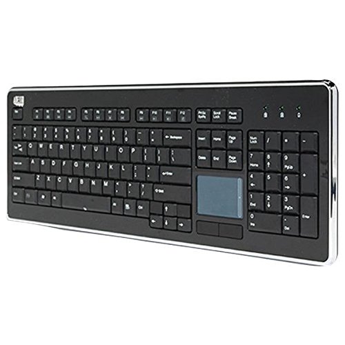 Adesso Keyboard WKB-4400UB SlimTouch Wireless 2.4GHz RF Compact Touchpad