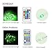DOMEZAN Fairy Lights, 2 x 16.4ft Copper Wire 50 LED String Lights Battery Operated Waterproof 16 Colors Changing Firefly Lights Dimmable with Remote Control (Timer)…
