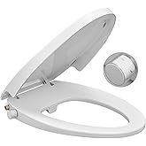 BDJM Bidet Toilet Seat,Non-Electric Quiet-Close,Fit Elongated Toilet Seat,Adjustable Water Pressure and Self-Cleaning Dual Nozzles