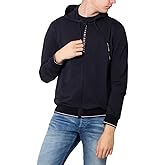 Armani Exchange Men's Logo Regular Fit Stretch Cotton Zip Up Hooded Sweatshirt, Black, Small