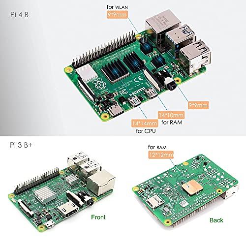 104 Pcs Raspberry Pi 4 Heatsink, MazerPi Raspberry Pi Heatsink Set ...