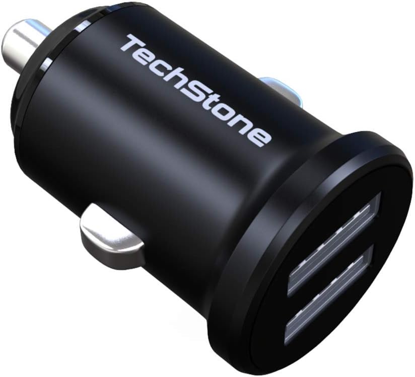 TechStone Dual USB Car Charger Mini Adapter (Universal) 2in1 Portable
