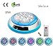 COOLWEST LED RGB Underwater Swimming Pool Light Stainless Steel/Surface Mount,12V AC/DC Waterproof IP68,Remote Control Included