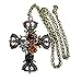 UMBRELLALABORATORY Gothic Cross Necklace Gothic Lolita Dress Accessories for Women Steampunk Pirate Costume Accessory