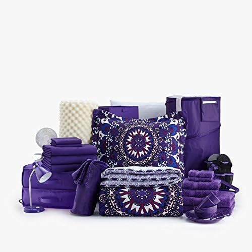 54pc The Good Life Set - Twin XL College Room Dorm Room Bedding (Namast'ay Purple)