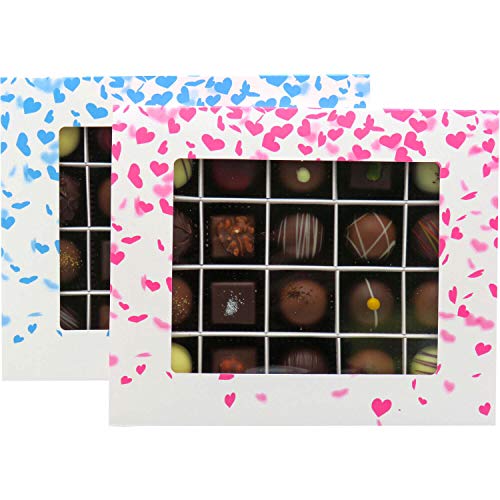 Hallingers Pink&Blue Hearts 2x XL - Valentinstag Manufaktur Pralinen Geschenk handmade ohne Alkohol aus Edelkakao Schokolade (Set) - Valentinstag als Geschenk für ihn & Geschenk für sie | Danke Jahres – Bild 3