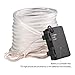 LE 16.5ft 50 LEDs Rope String Lights, Daylight White, Battery Powered withTimer, Waterproof Rope Light Ideal for Outdoor/Indoor Christmas, Thanksgiving, Wedding, Party, Garden, Lawn, Patio Decorations