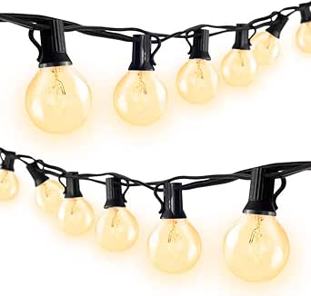 Redlemon Serie de Luces Colgantes Vintage, 25 Unidades con Cable y Foco