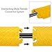 Pyle Heavy Duty Cable Protection Ramp Cover - Single Channel, Supports 11,000 lbs, Durable Hose & Cord Floor Track Concealer for Indoor/Outdoor Use, 39.4”x5.11”x0.78”, Yellow (PCBLCO101)