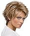 Diy-Wig Beautiful Short Fluffy Full Hair Synthetic Wigs for Elegant Women Over 40 Daily Wear (Light Gold)