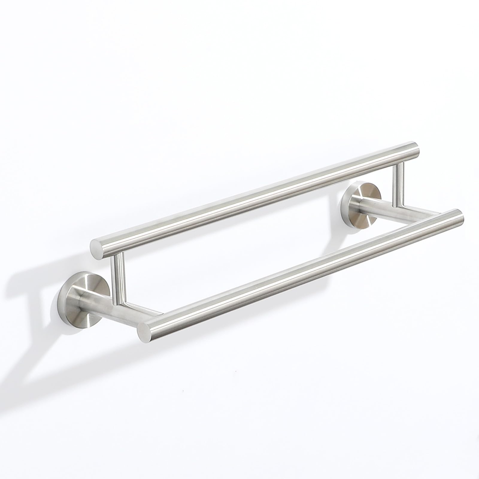 Photo 1 of Alise Double Bath Towel Bars,12 Inch Towel Racks for Bathroom Wall Mount,SUS304 Stainless Steel Towel Holder,Space-Saving Towel Hanger,Modern Decor Towel Rod,Brushed Nickel Towel Rail,GYT6902-300-LS
