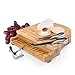 TOSCANA - a Picnic Time brand Piano Cheese Board & Knife Set, Novelty Charcuterie Board with Cheese Knife Set, Cheese Boards Charcuterie Boards, (Bamboo)