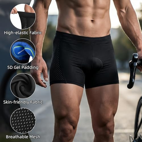 NICEWIN Men's Cycling Underwear Compression Shorts Padded 3D MTB Bike Bicycle Motorcycle