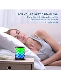 tosound 6 LED que cambia de color temas altavoz Bluetooth, altavoz inalámbrico recargable, portátil, manos libres llamadas, Micro SD, entrada auxiliar compatible