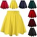 JNTworld Women Stretch high Waist Flared Plain Pleated mini skirt