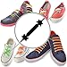 #1 Premium No Tie Shoelaces (Rich Black, Kid - 12pcs) Best Elastic Silicone Non Tie Shoe Lace Design For Easy Pull In and Lock It Super Easy To Clean