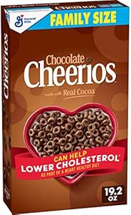 Cheerios Chocolate Cheerios Heart Healthy Cereal, Gluten Free Cereal With Whole Grain Oats, 19.2 OZ Family Siz