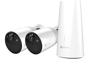 EZVIZ BC1 2-Cam Kit Security Camera Outdoor Wireless, 365 Days Battery Life, Waterproof, Color Night Vision, PIR Motion Detec