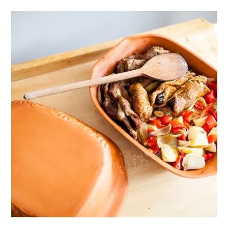 THERMO BRATTOPF 4L BROTTOPF 2,5kg BRÄTER 4 Pers STEINGUT TONTOPF KERAMIK 770604