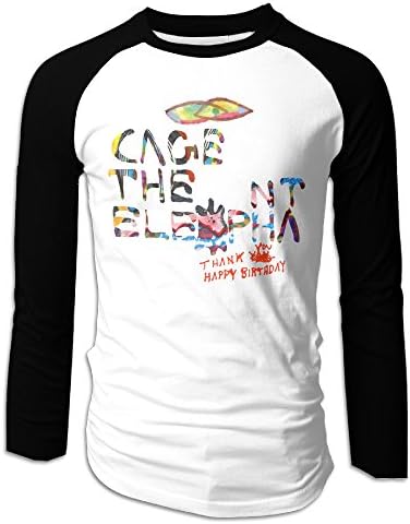 Mens Raglan Long Sleeve Cage The Elephant Thank You, Happy Birthday Baseball Shirts