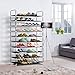 Herron Shoe Rack, Large Capacity Shoe Organizer,10 Tiers 50 Pairs Shoe Shelf Durable and Stable Shoe Storage (Black, 10 Tiers)
