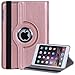BENTOBEN iPad Mini Case, iPad Mini 2 Case, iPad Mini 3 Case, PU Leather 360 Degree Rotating Stand Smart Cover Auto Sleep/Wake Protective Case for iPad Mini 1 / iPad Mini 2 / iPad Mini 3, Rose Gold