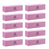 Makartt 4 Way Nail File and Buffer Block Pink Nail Filing Buffing Sanding Nail Art Tool 10 pcs Pack