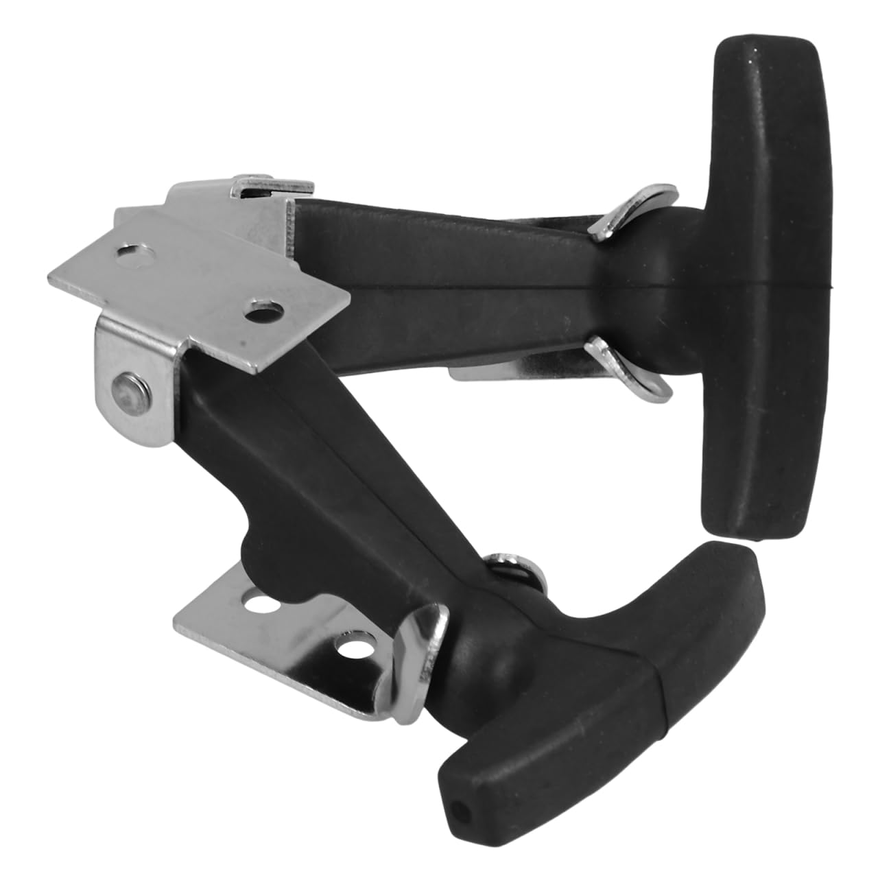 Gatuida T-Handle Latches Hasps: 2pcs Flexible Draw Latches Buckle Holder Elastic Stainless Steel Rubber Hood Catch for Tool Box Cart Vehicle Engine Cover Accessories
