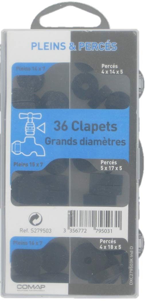 COMAP S279503 Set of 36 Large Solid Drilled Sealing Valves Large Diameter