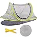 Baby Travel Bed, Portable Baby Beach Tent UPF 50+ Sun Shelter, Baby Travel Tent Pop Up Mosquito Net and 2 Pegs, Ultralight Weight （Style 1)