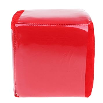 B Blesiya 20cm Plüschwürfel Plüsch Stoff Blanko Würfel Softwürfel Stoffwürfel, Farbwahl - rot