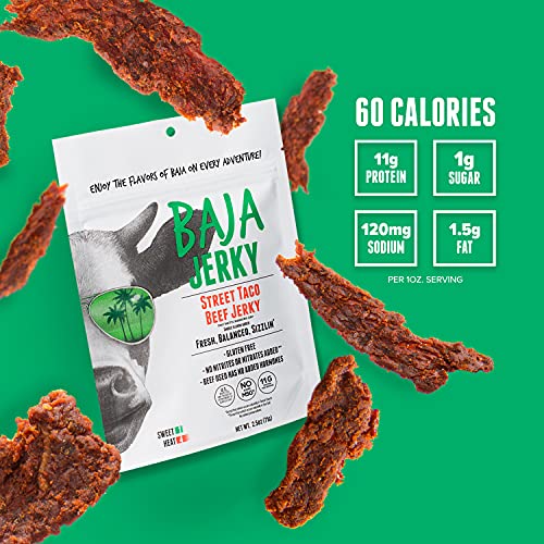 Baja Beef Jerky Healthy Beef Jerky, Gluten Free, 10g Protein, Keto