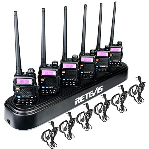 Retevis RT-5R Two Way Radio 128CH UHF/VHF 2 Way Radios Long Range FM ...