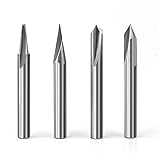 MNA Engraving CNC Wood Carving Router Bit Set, 4