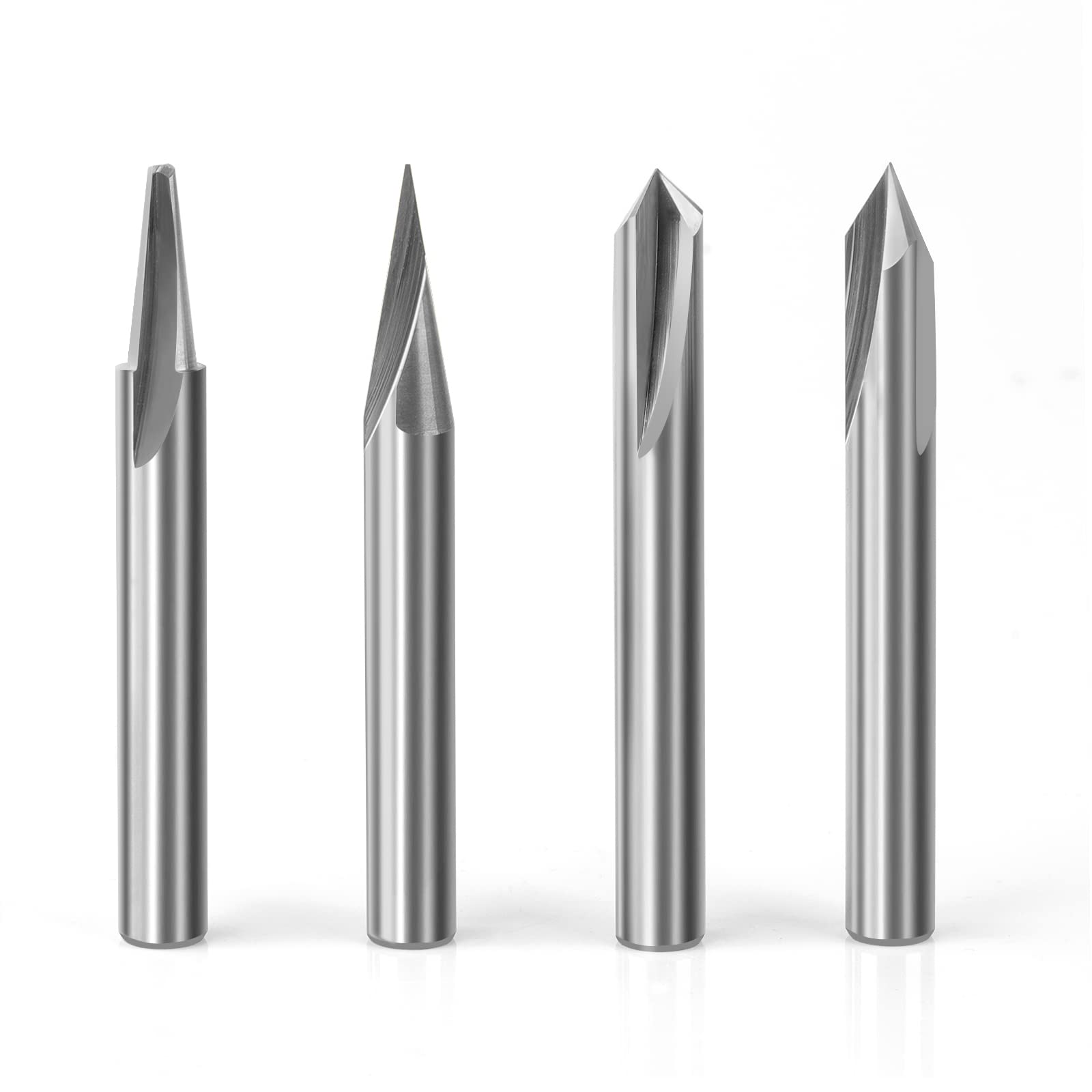 MNA Engraving CNC Wood Carving Router Bit Set, 4