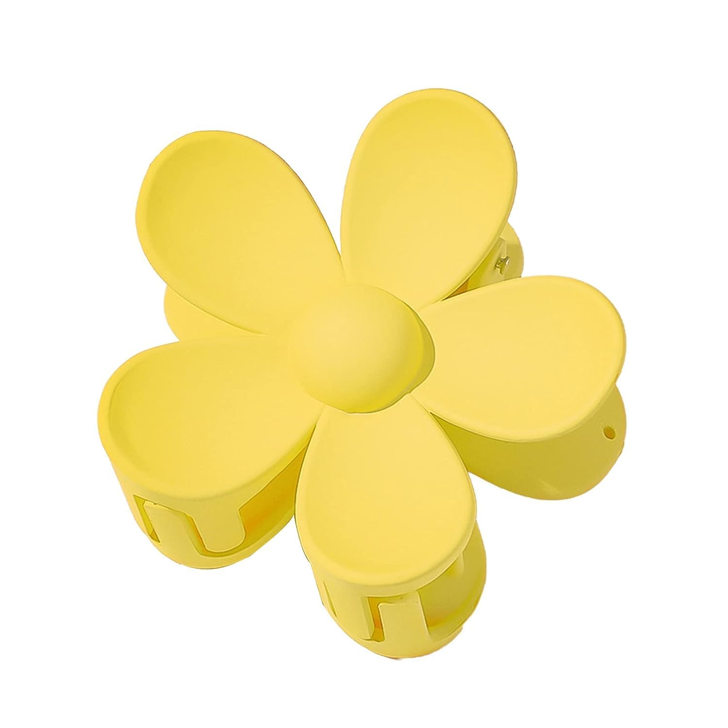 Yellow Hair Claw Clips Flower Shaped Plastic Jaw Clips Anti-scratch Smell-less Useful Hold Tightly Light Hair Styling Accessories for Beauty and Personal Care