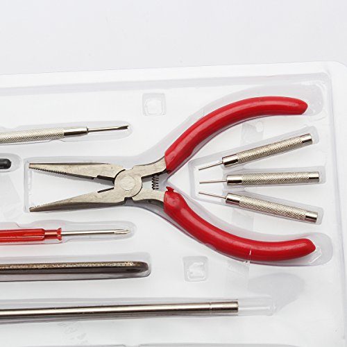 Click Here to See More Images Dazone® 16 in 1 Watch Repair Tool Kit Opener Link Remover Spring Bar Tool Carrying Case Repair Remover Kit Set Pin Screwdriver Watch Fixing Kit 16 Pcs Included