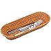 MyGift 15 Inch Rattan Bread Basket, Long Woven Tabletop Serving Platter, Brown