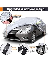 MATCC   Funda universal para Sedán de coche actualizada, impermeable, para interiores y exteriores, protección UV, para Sedan de hasta 173 pulgadas
