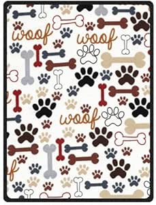 dog print throw blankets