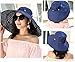 Packable Extra Large Brim Floppy Sun Hat Reversible UPF 50+ Beach Sun Bucket Hat
